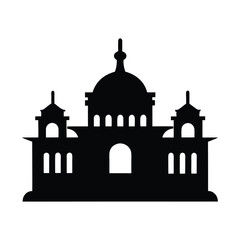 Quirinal Palace Silhouette Icon on white background