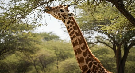 Obraz premium giraffe, animal, mammal, neck, wildlife, zoo, wild, tall, safari, isolated, nature, long, white, head, brown, giraffa, herbivore, camelopardalis, animals, spots