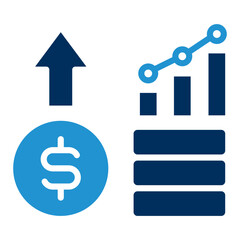 Profit Blue Color Icon