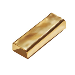 Luxury Gold Bar: Precious Metal Texture, Investment & Wealth Concept on white background
