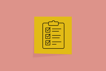 done. an icon on office paper. office paper. successful completion of assigned tasks. teamwork. animation. pin. a business idea. teamwork in business. a task. decision. purpose. achieve your goal. 