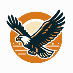 Obraz premium eagle logo mascot vector illustration