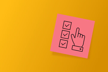 done. an icon on office paper. office paper. successful completion of assigned tasks. teamwork. animation. pin. a business idea. teamwork in business. a task. decision. purpose. achieve your goal. 