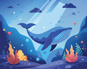 world-ocean-day-blue-wave-underwater-vector.svg