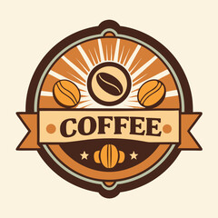 coffee label vector illustration