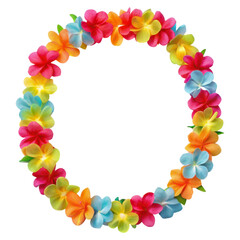 Summer picnic with isolated colorful flower wreath nature setting vibrant outdoor atmosphere