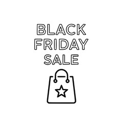 Fototapeta premium Black Friday sale announcement, shopping bag icon, for marketing promotions