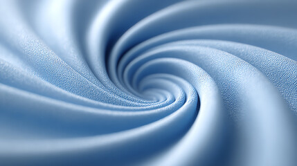 A close-up of soft blue fabric swirling elegantly, showcasing smooth textures and rich colors for design and creative projects.