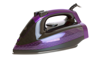 Modern purple iron appliance isolated on white background png ai generated isolated on a white background