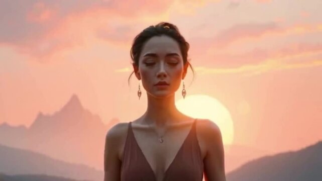 Woman at Sunset