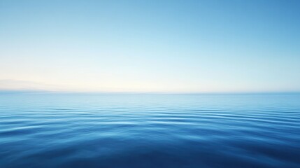 Obraz premium Blue gradient background with a minimalist flat design, featuring a smooth transition from light blue to dark sky-blue, with blurred edges and no text or characters.