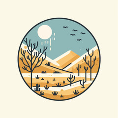Fototapeta premium dry season vector illustration