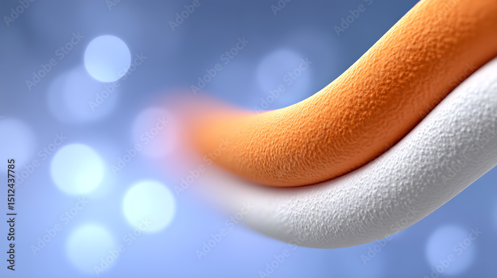 Poster Abstract close-up of smooth, colorful shapes blending together, creating a vibrant visual experience with a soft bokeh background.