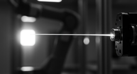 Laser Beam and Robot Arm