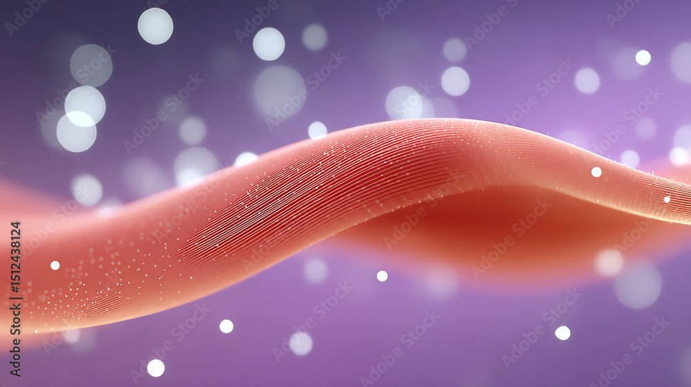 Fototapete Abstract visual of a smooth wave texture in vibrant colors, creating a soothing, dynamic pattern perfect for various design projects.