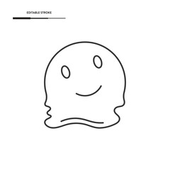 Melting Emoji Icon Vector Design.