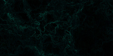 Abstract texture with deep emerald green wisps  smoke or energy black background. Glowing tendrils with complex, tangled network of organic, vein-like patterns, resembling electric currents or cosmic 