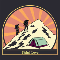 Embark on your outdoor adventures with this stylish t-shirt featuring a mountainous landscape and the inspiring phrase "Chase The Sunnit." Perfect for hikers and nature enthusiasts alike