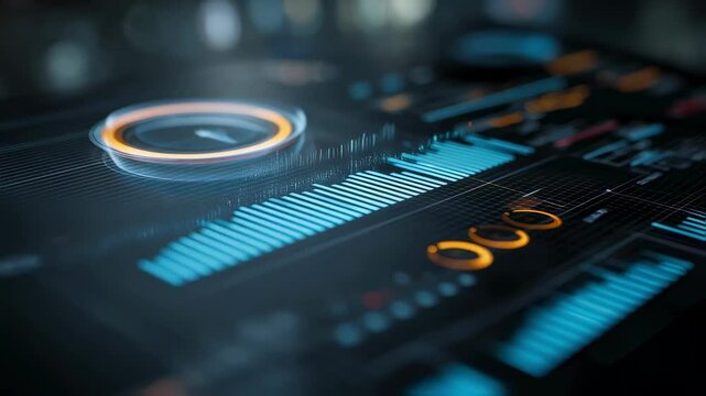 Futuristic interface displaying predictive analytics results generated by ai, highlighting its role in enhancing organizational accountability and proactive decision making in operational practices