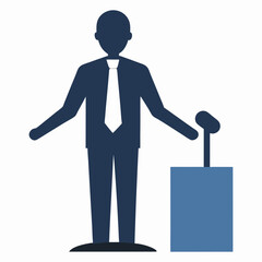 business man with a megaphone