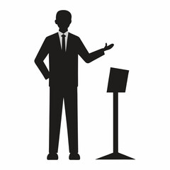 business man with a megaphone