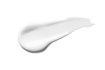 A sample of a white cosmetic moisturizer or anti-aging cream. Isolated on a white background.