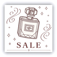 Blue glass vases with bouquet of flowering cherry branches on white table with navy blue wall background. Front view, copy space