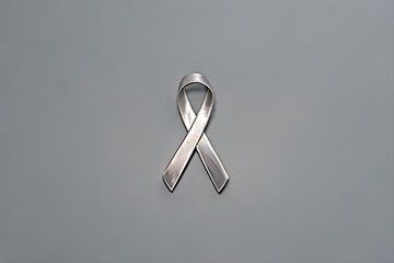 Gray Awareness Ribbon Symbol