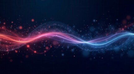 Obraz premium Abstract Glowing Wave Particles