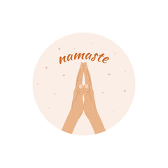Folded Hands Icon Vector Design.