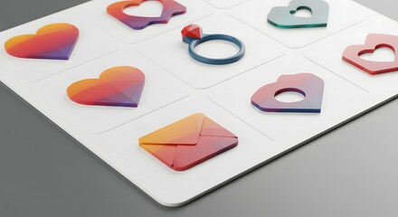 Celebrate Valentine&rsquo;s Day with romantic illustrations&mdash;hearts, arrows, rings, and sweet symbols that tell every love story.
