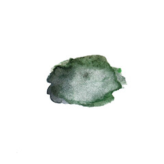 Abstract green watercolor texture on a white background showcasing soft gradients and natural forms