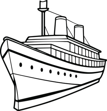 Large ship icon droing