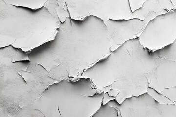 Fototapeta premium Dynamic interplay of cracked paint on a weathered wall showcases the passage of time and the beauty of decay in an urban setting