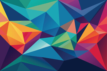 Colorful Abstract Polygon Background Design with Geometric Shapes and Vibrant Colors for Modern Graphic Design Projects and Creative Visuals