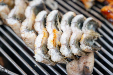 Korean bbq food. Grilled eel