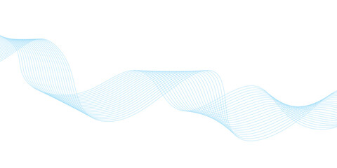 Abstract vector background with blue wavy lines. Blue wave background. Blue lines vector illustration. Curved wave. Abstract wave element.	