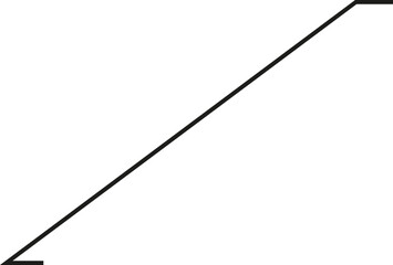 A thick outlined long vertical rectangle with a sloping diagonal line side and no side opening.
