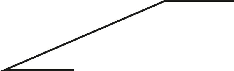 A thick outlined square missing one side, with an extremely sloping side.