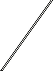 A thick outlined very long vertical rectangle with very steep sloping sides and no side opening.