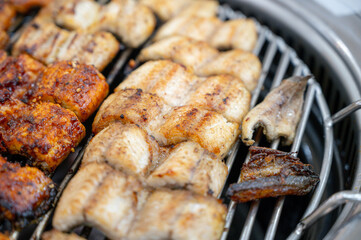 Korean bbq food. Grilled eel