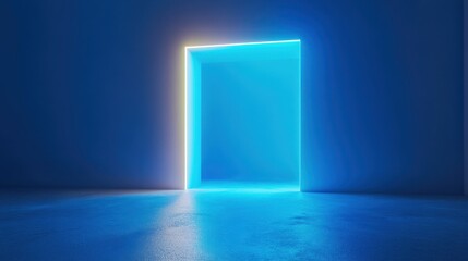 Fototapeta premium shining light with blue glow color