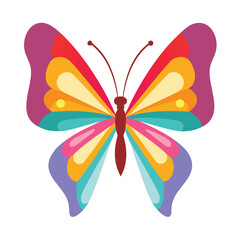 Colorful butterfly illustration bright wings nature insect
