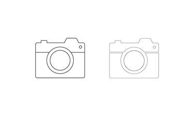 Camera Icon Vector Graphics. Designed with a clean, modern aesthetic to fit seamlessly into light themes.