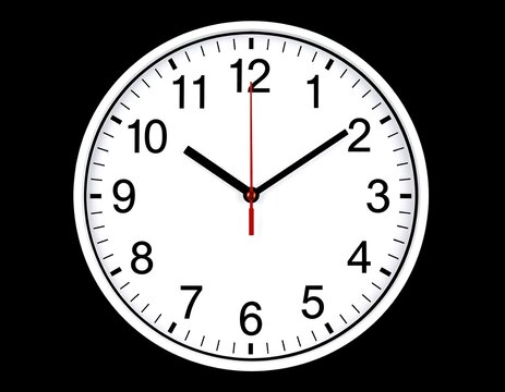 Simple white clock face