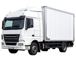 White delivery truck isolated (1)