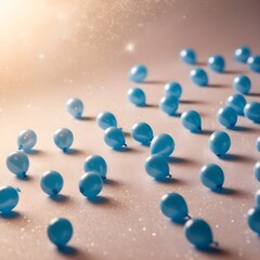 pills on blue background