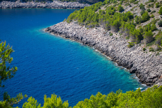 Beautiful Lastovo island coastline in Croatia
