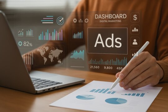 Digital Marketing Analytics Dashboard For Online Advertising

