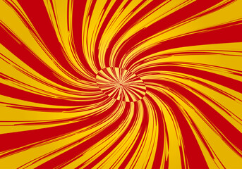 remolino rojo y amarillo. Composición abstracta en rojo y amarillo mostaza. Movimiento